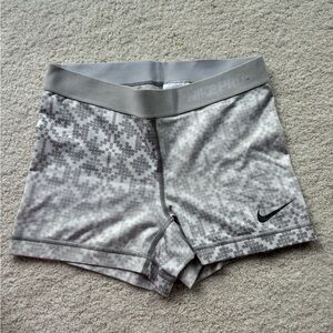 white nike pros, small